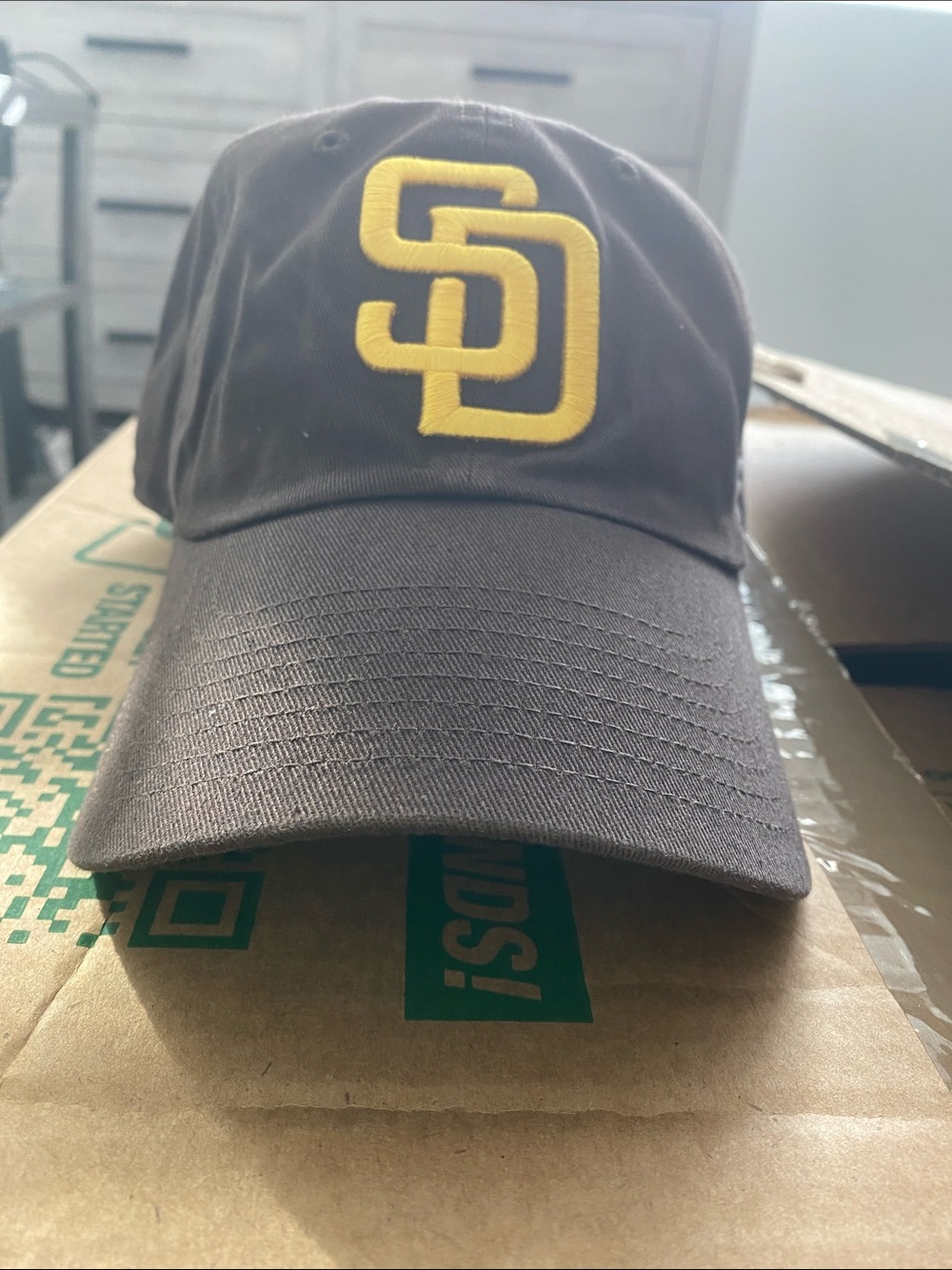 San Diego Padres Adjustable Hat with Yellow SD Logo